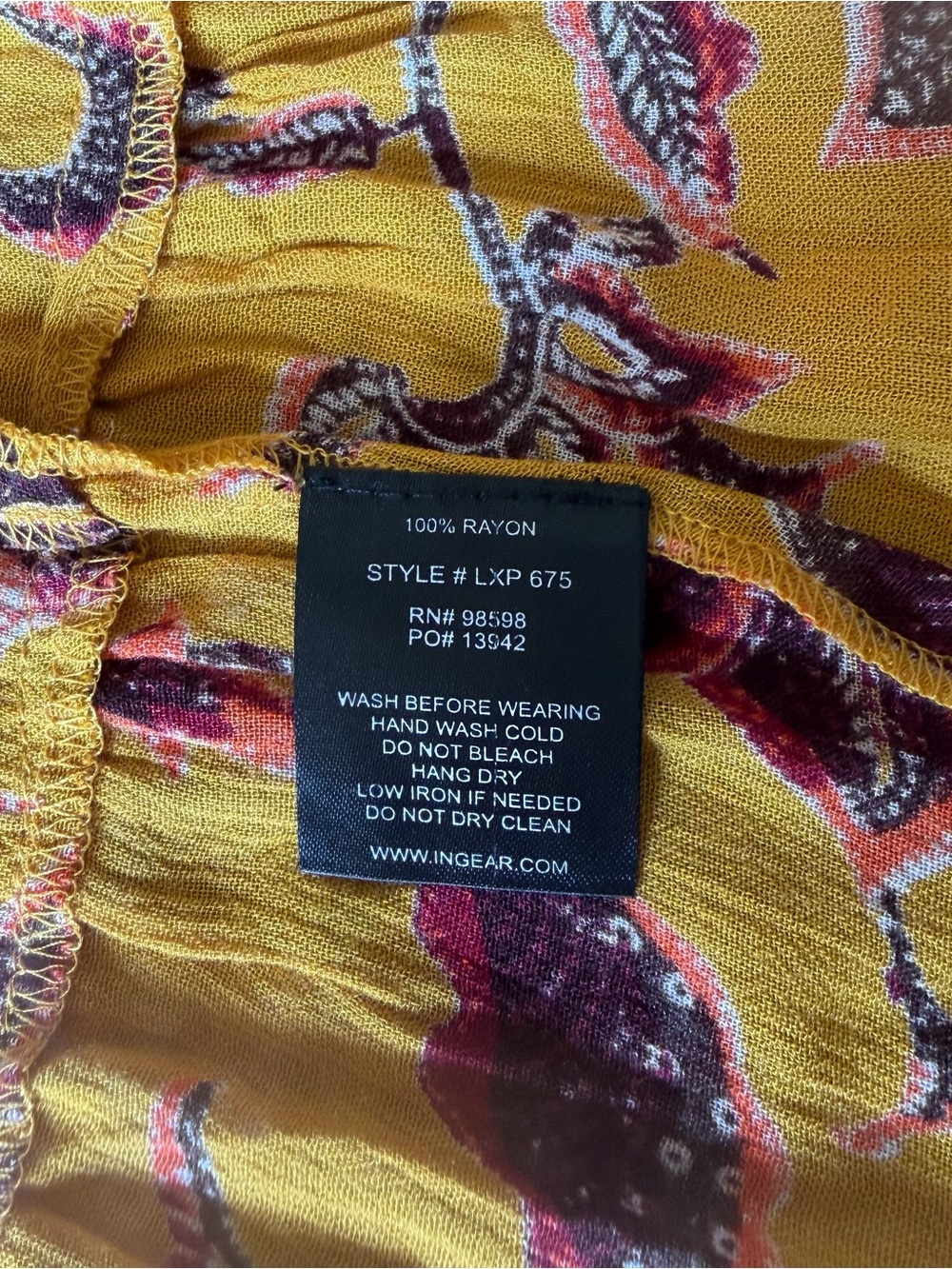 NWT Tiered Yellow Floral High Low Skirt Boho Resort Tropical Vacation Size L/XL - Picture 4 of 8